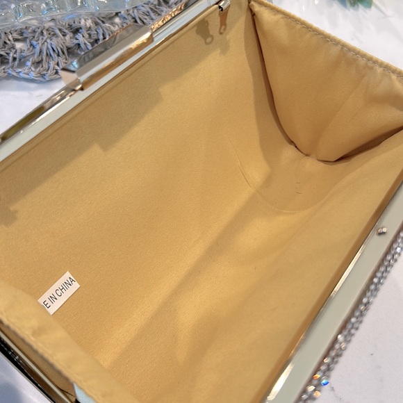 Formal Metallic Gold Box Clutch - Picture 12 of 12